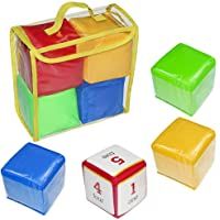 Niños DIY Educación Que juegan los Dados con Bolsillos Laterales de Espuma apilar Bloques Juguetes educativos